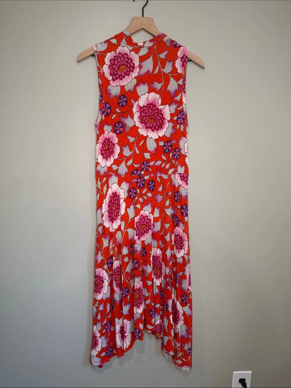 Maeve by Anthropologie Cleary Floral Sleeveless Asymmetrical Dress Large